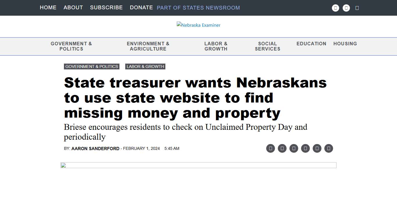 State treasurer wants Nebraskans to use state website to find missing money and property • Nebraska Examiner
