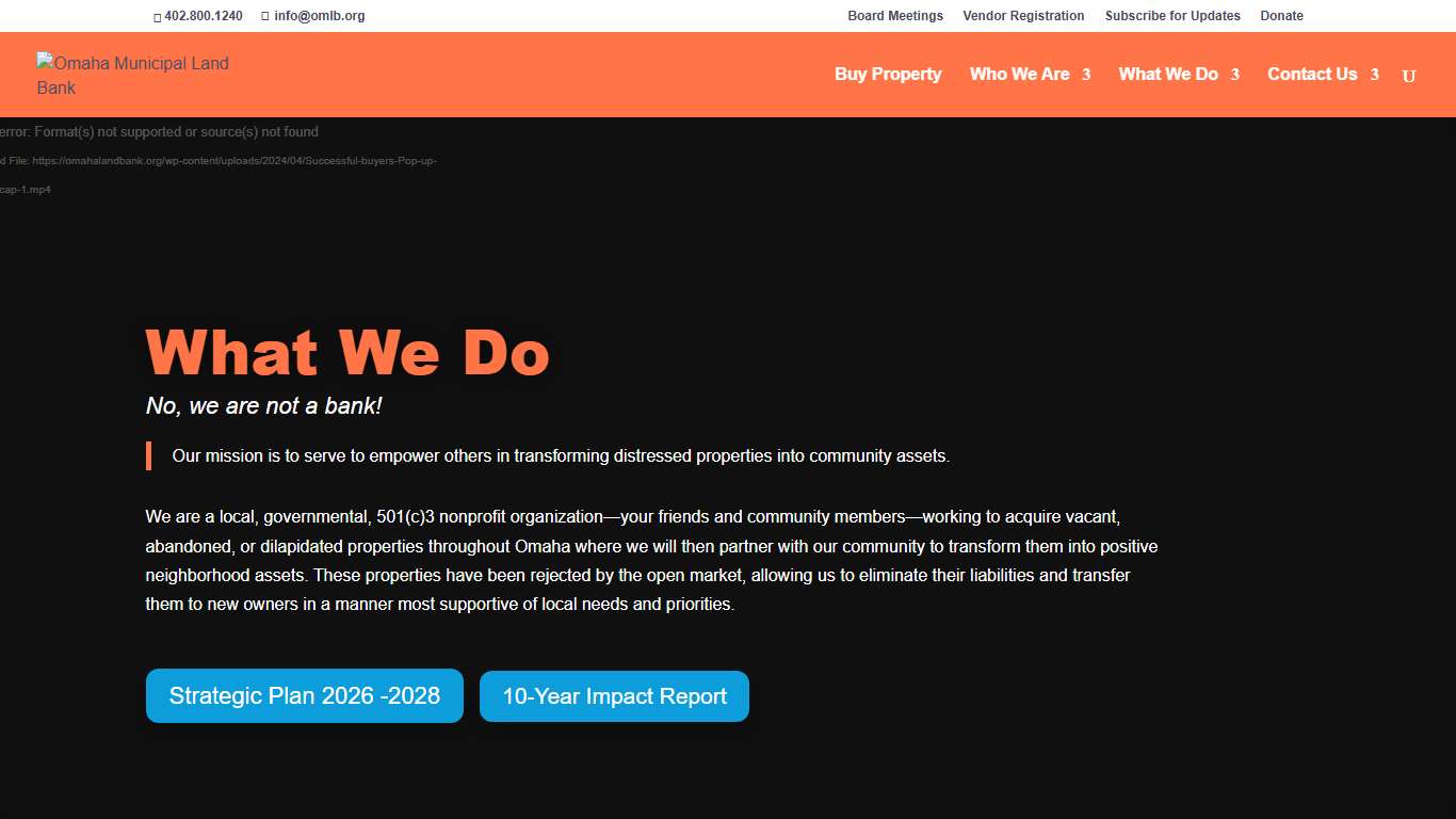 What We Do | Omaha Municipal Land Bank